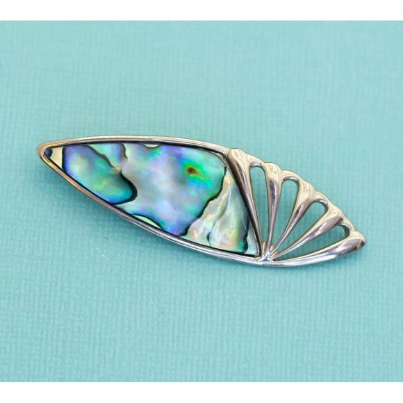 Vintage Abstract Abalone Brooch, E29 - Picture 1 of 2
